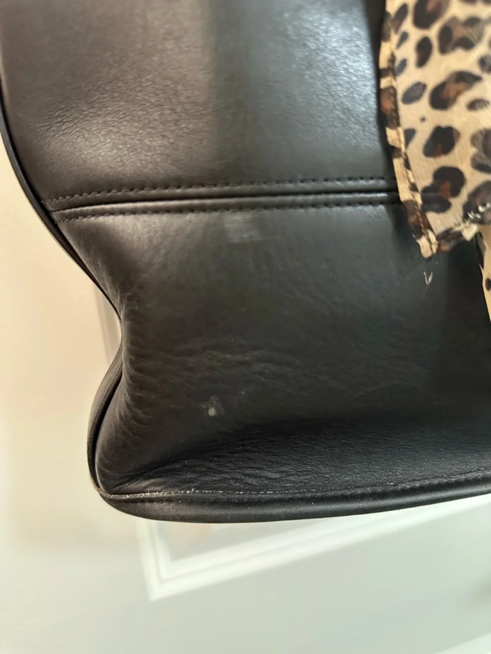 Vintage 1997 Coach Black Leather Tribeca Shopper Tote Bucket Bag - Picture 7 of 8